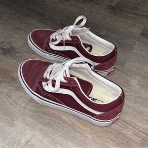 Classic Kids' Vans Burgundy Sneakers
